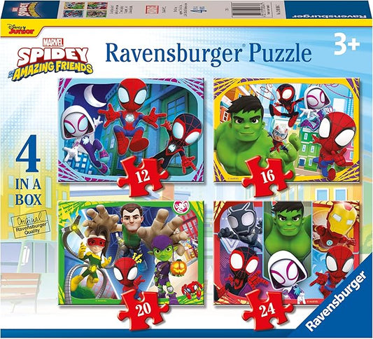 Spidey and His Amazing Friends Puzzles - Ravensburger - 4 in a Box